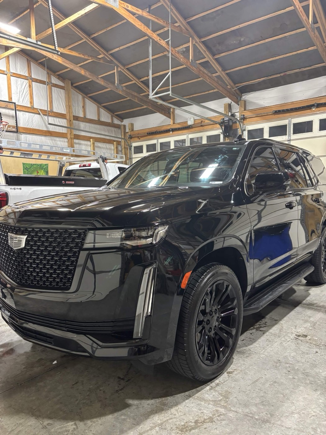 Black Cadillac Escalade detailed to a mirror-like gloss by JDM Detailing