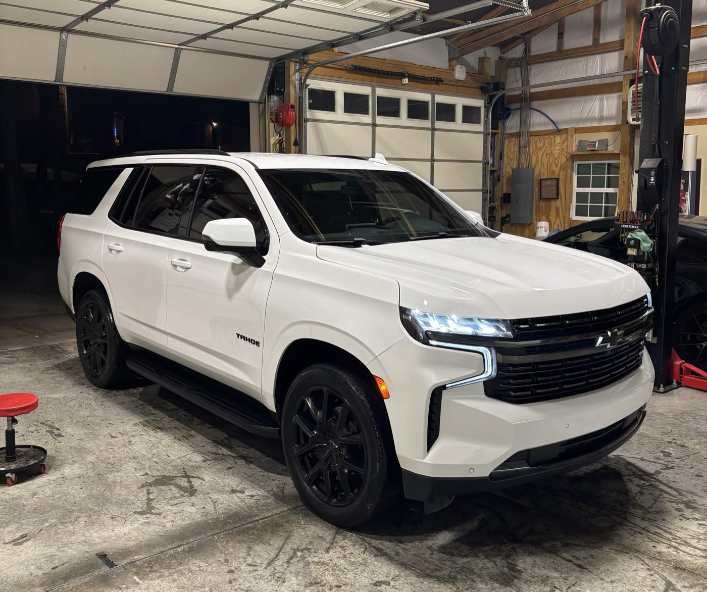 White Chevrolet Tahoe cleaned and detailed by JDM Detailing in Mount Juliet, TN