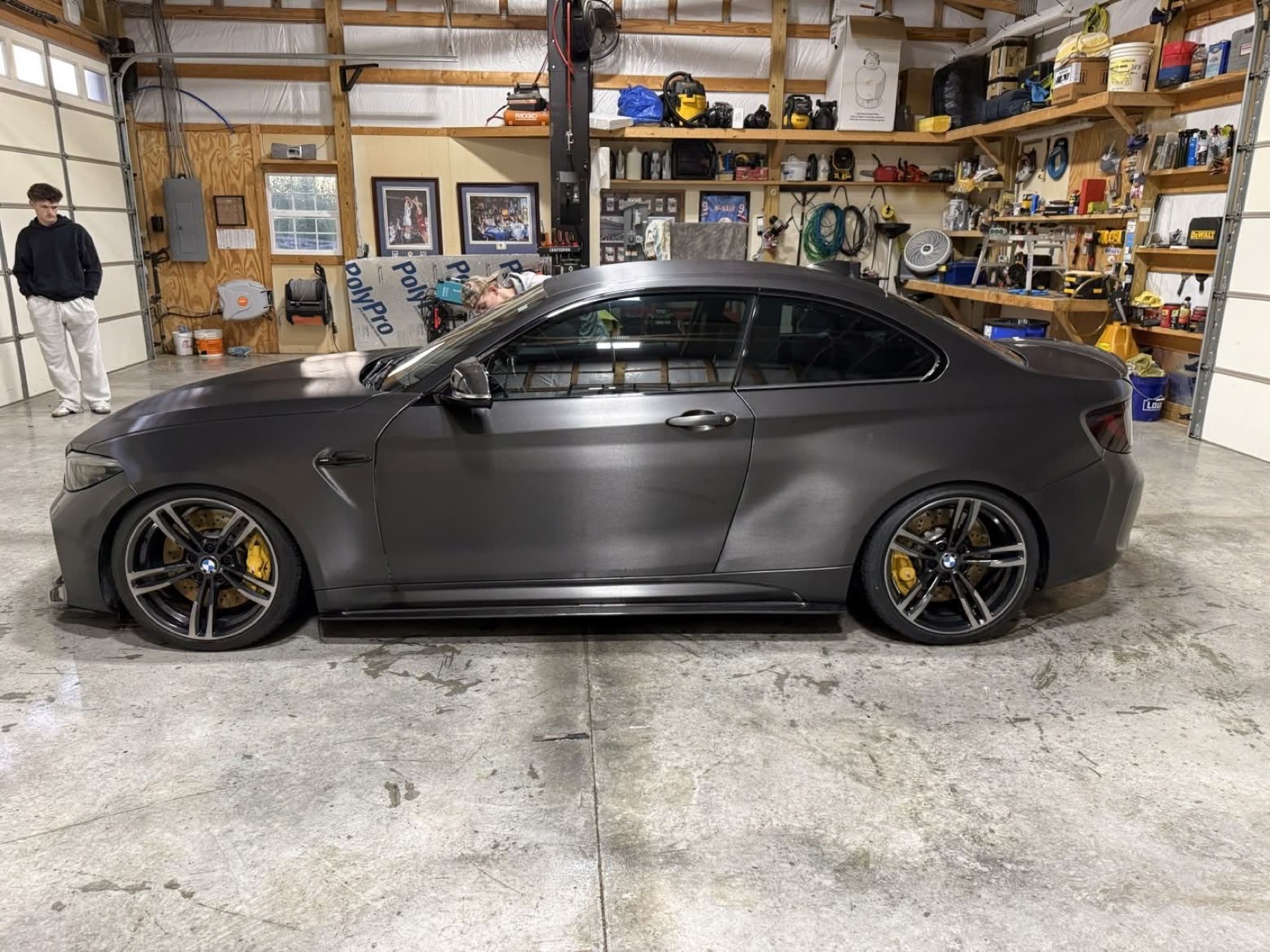 Grey BMW M2 detailed to a glossy finish by JDM Detailing — mobile auto detailing in the Nashville area